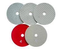 Алмазные гибкие шлифовальные круги Гайка мини Pads 5-STEP D100 комплект