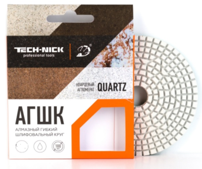 Алмазный Гибкий Шлифовальный Круг Quartz TECH-NICK D100/№400